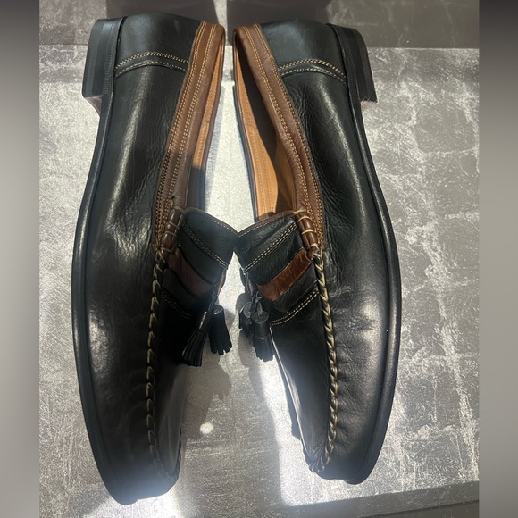 BALLY FARGO Two Tone Black Brown Tassel Loafer Leather SIZE  display picture 3